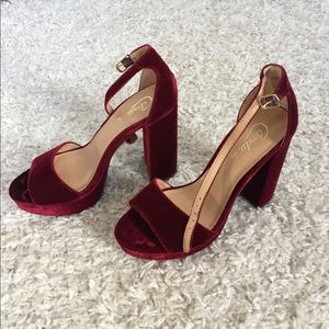 Shoes - Burgundy velvet heels Shoes - Burgundy velvet heels